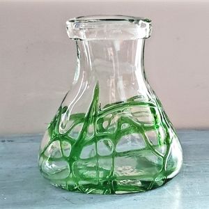 Vintage Handblown Webbed Glass Vase